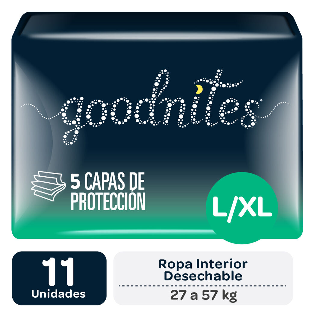 Pañales Huggies Goodnites L/XL 11 un, , large image number 0