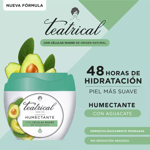 Teatrical Crema Facial Humectante 200 G, , large image number 2