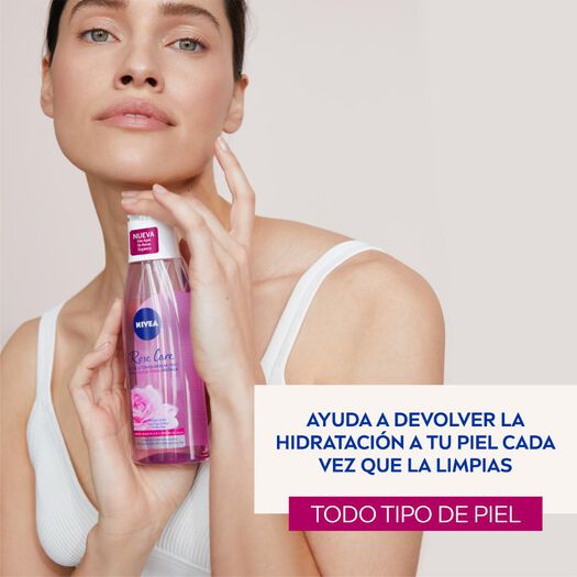 Leche & Tonico Micelar 2 en 1 NIVEA Rose Care 200 ml, , large image number 2