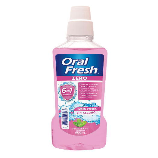 Enjuague Bucal sin alcohol Oralfresh Menta Fresca 250 ml, , large image number 0