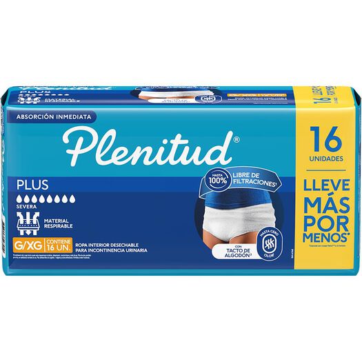 Ropa Interior Plenitud Protect Plus G/XG 16 un, , large image number 0