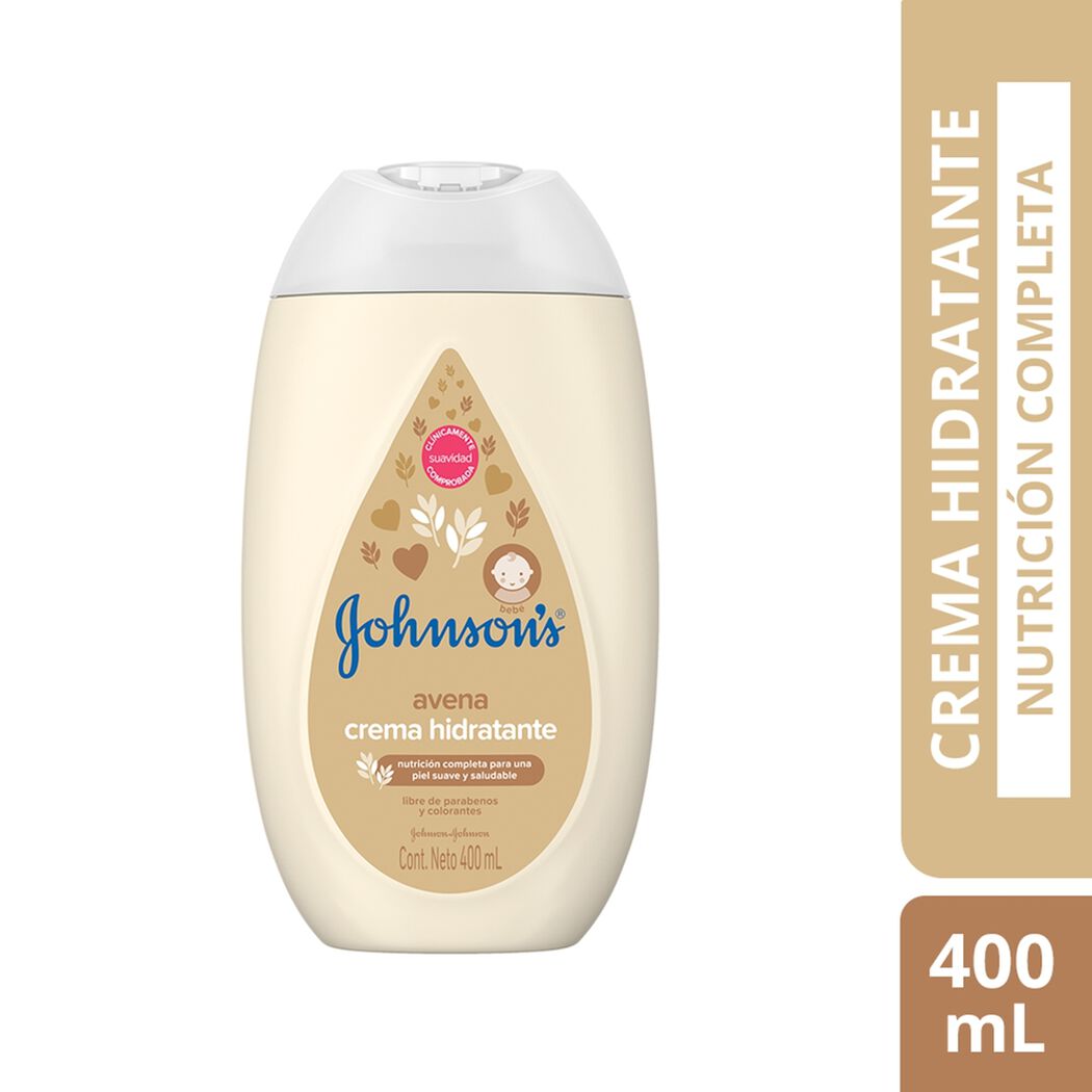 Crema Johnsons Hidratente Baby Avena 400 mL, , large image number 0