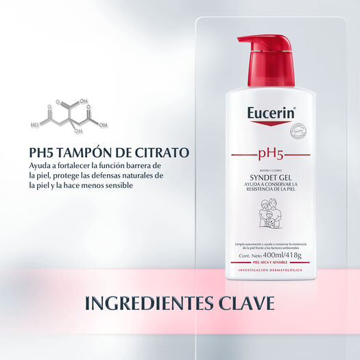 Gel de Baño Eucerin Ph5 Syndet 400 mL, , large image number 2