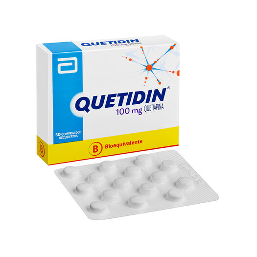 Quetidin 100 mg x 30 Comprimidos Recubiertos, , large image number 0