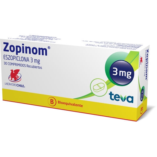 Zopinon 3 mg x 30 Comprimidos Recubiertos, , large image number 0