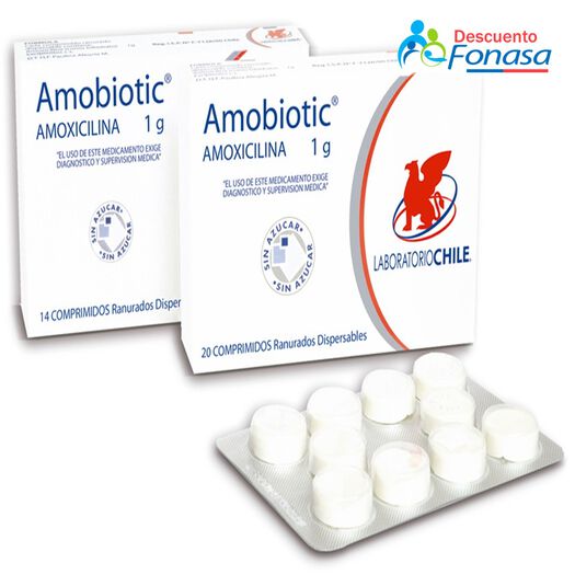 Amobiotic 1 g x 14 Comprimidos Dispersables, , large image number 0