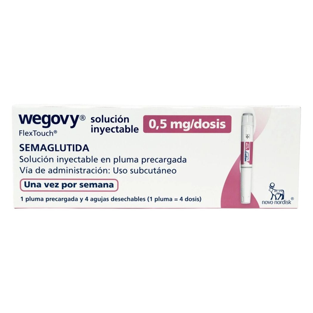 Wegovy Semaglutida 0.5mg/dosis Inyectable 1 Pluma Prellenada, , large image number 0