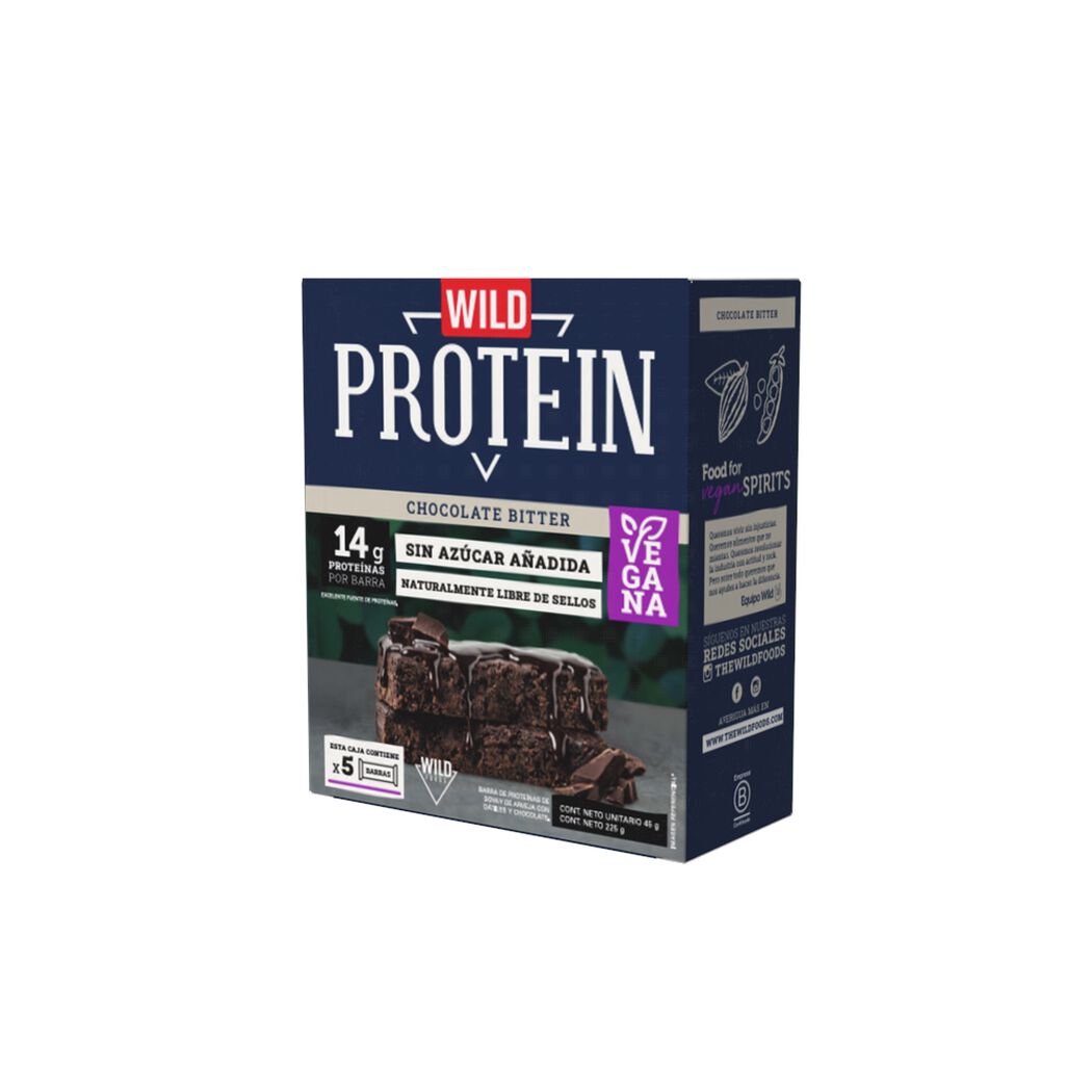 Wild Protein Chocolate Bitter 5un X 45g, , large image number 0
