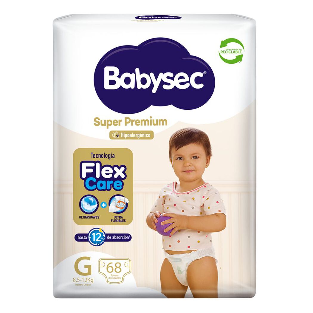 Pa&ntilde;ales Babysec Super Premium G 68 un, , large image number 1