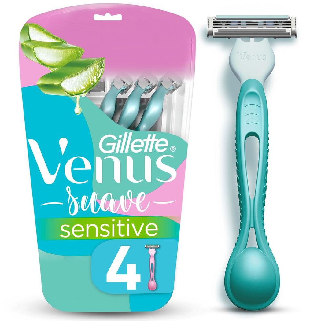 Máquina De Afeitar Desechable Gillette Venus Suave Sensitive Con Skin Elixir, 4 Unidades, , large image number 0