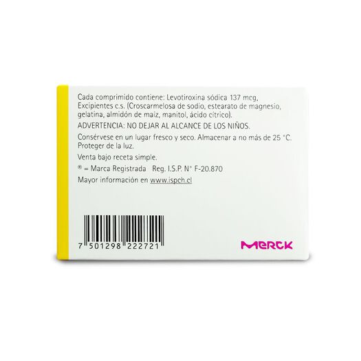 Eutirox 137 mcg x 50 Comprimidos, , large image number 1