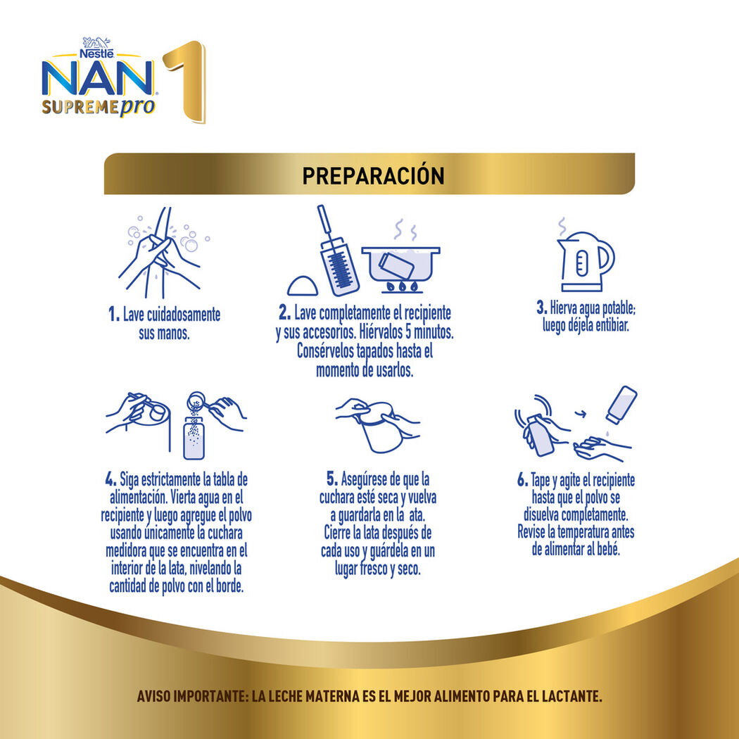 F&oacute;rmula Infantil Nan 1 Supreme Pro 800 g, , large image number 2