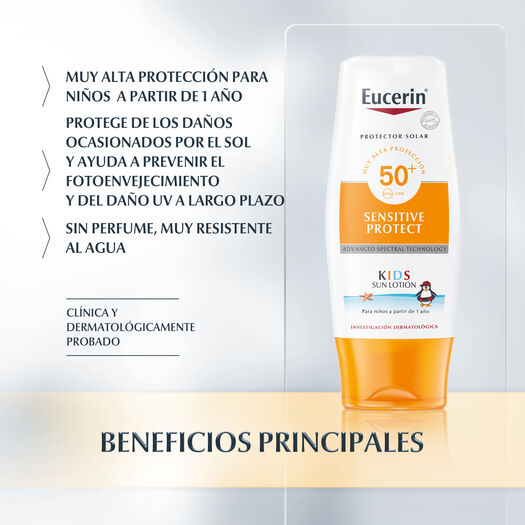 PROTECTOR SOLAR KIDS LOCIÓN EUCERIN  FPS50+ 150 ML, , large image number 1