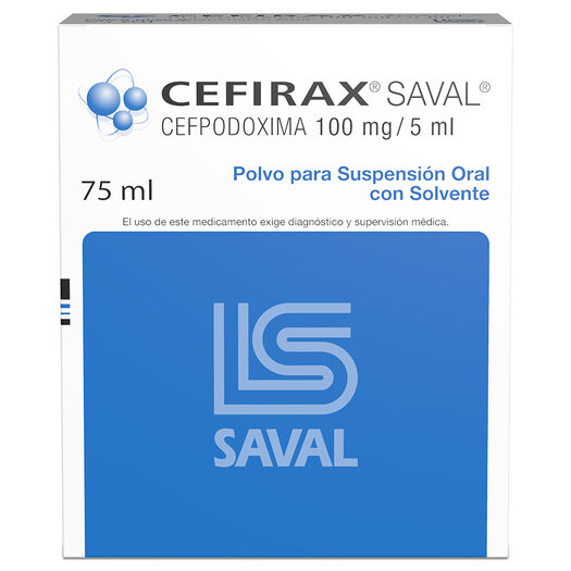 Cefirax 100 mg/5 mL x 75 mL Polvo Para Suspensión Oral Con Solvente, , large image number 0