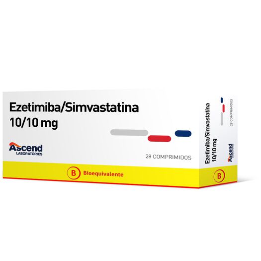 Ezetimiba-Simvastatina 10 mg/10 mg x 28 Comprimidos ASCEND, , large image number 0
