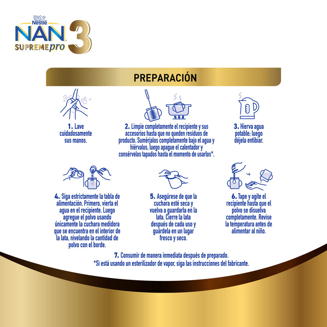 F&oacute;rmula Infantil Nan 3 Supreme Optipro 800 g, , large image number 2