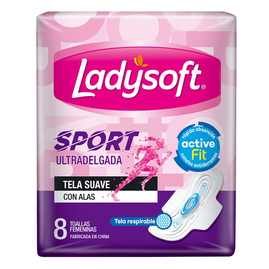 Ladysoft Sport Toalla Higi&eacute;nica x 8 Unidades, , large image number 1