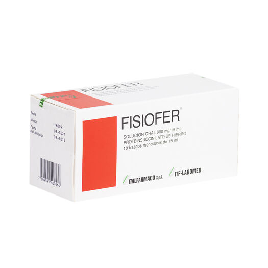 Fisiofer 800 mg/15 ml x 10 frascos Solución Oral 15 ml, , large image number 0