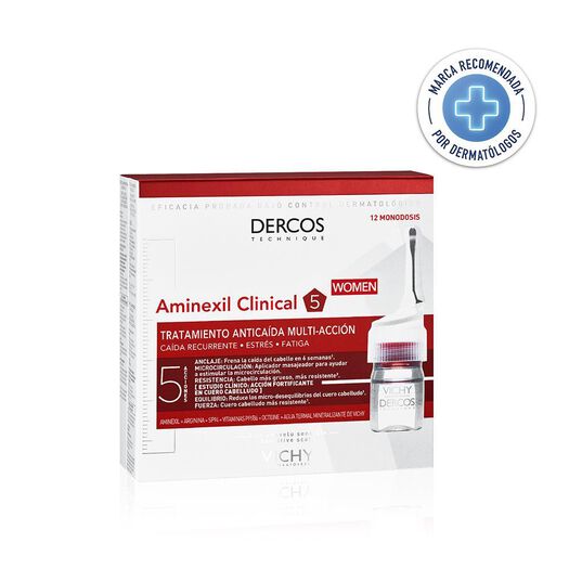 Tratamiento Capilar Dercos Vichy Aminexil Clinical 5 Mujer 1 un, , large image number 0