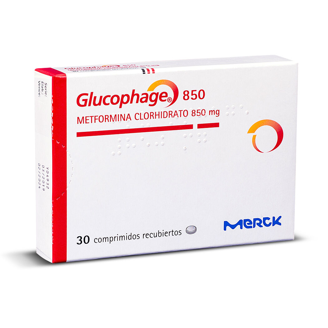Glucophage 850 mg x 30 Comprimidos Recubiertos, , large image number 0
