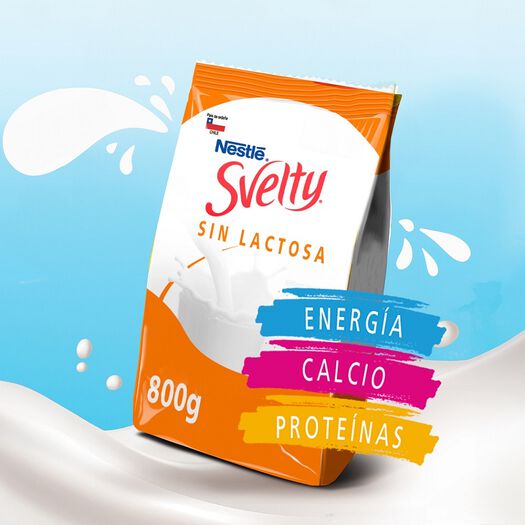 Leche en Polvo Svelty Sin lactosa Descremada 800g , , large image number 2