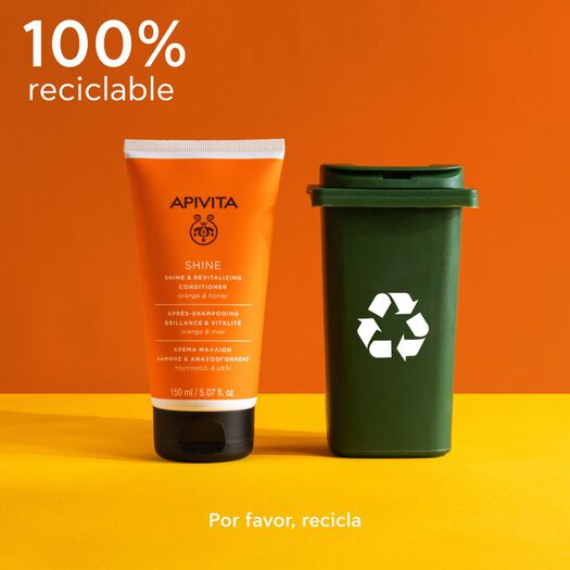 Acondicionador Apivita Cabello Shine Revitalizing 150 mL, , large image number 4