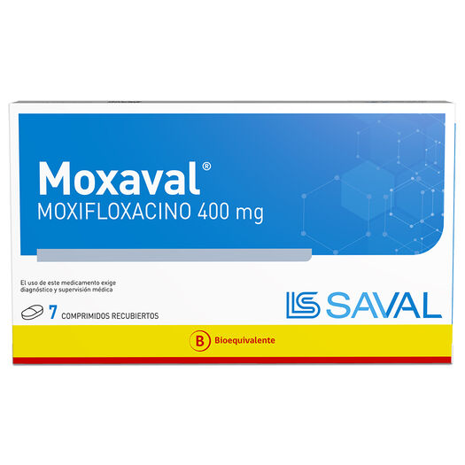 MOXAVAL Moxifloxacino 400 mg 7 comprimidos, , large image number 0