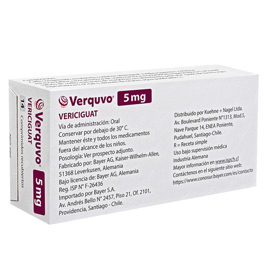 Verquvo 5 mg x 14 Comprimidos Recubiertos, , large image number 2