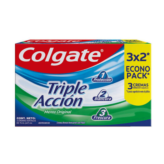 Pasta Dental Colgate Tiple Acción 75 mL 3 un, , large image number 1