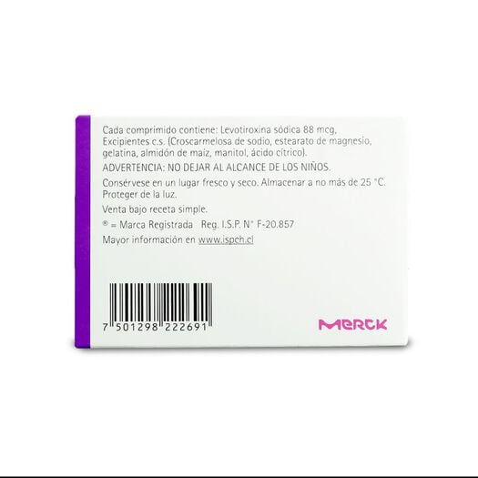 Eutirox 88 mcg x 50 Comprimidos, , large image number 1