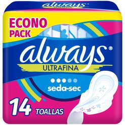 Toalla Higiénica Always Ultrafina Seca 14 un