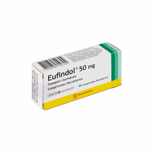 Eufindol 50 mg x 10 Comprimidos Recubiertos, , large image number 0
