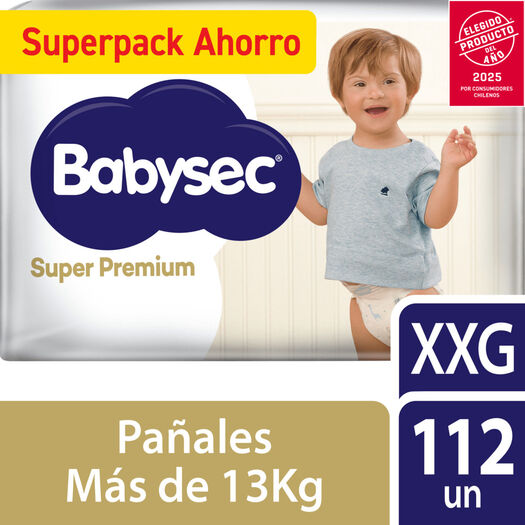 Pañales Babysec Super Premium XXG 112 un, , large image number 0