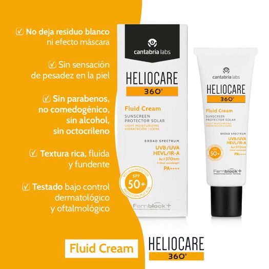 Heliocare 360 Fluid Cream FPS 50 + x 50 mL Crema Topica, , large image number 4