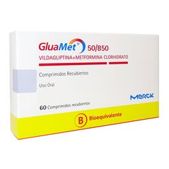 Gluamet 50 mg/850 mg x 60 Comprimidos Recubiertos