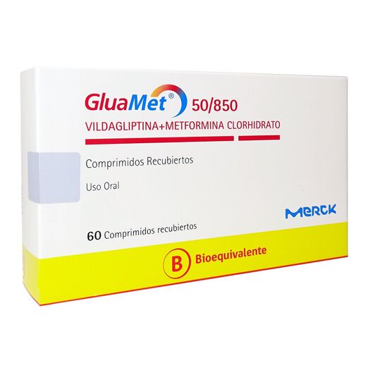 Gluamet 50 mg/850 mg x 60 Comprimidos Recubiertos, , large image number 0