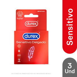 Durex Condones Sensitivo Delgado 3 unidades