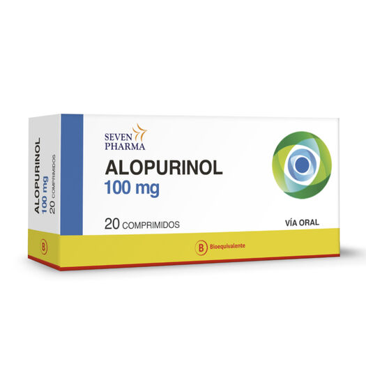 Alopurinol 100 mg x 20 Comprimidos SEVEN PHARMA CHILE SPA, , large image number 0