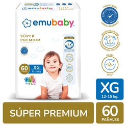 Pañales Emubaby Super Premium XG 60 un