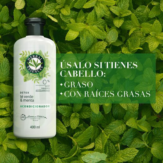 Acondicionador Herbal Essences Detox Té verde & menta 400 ml, , large image number 2