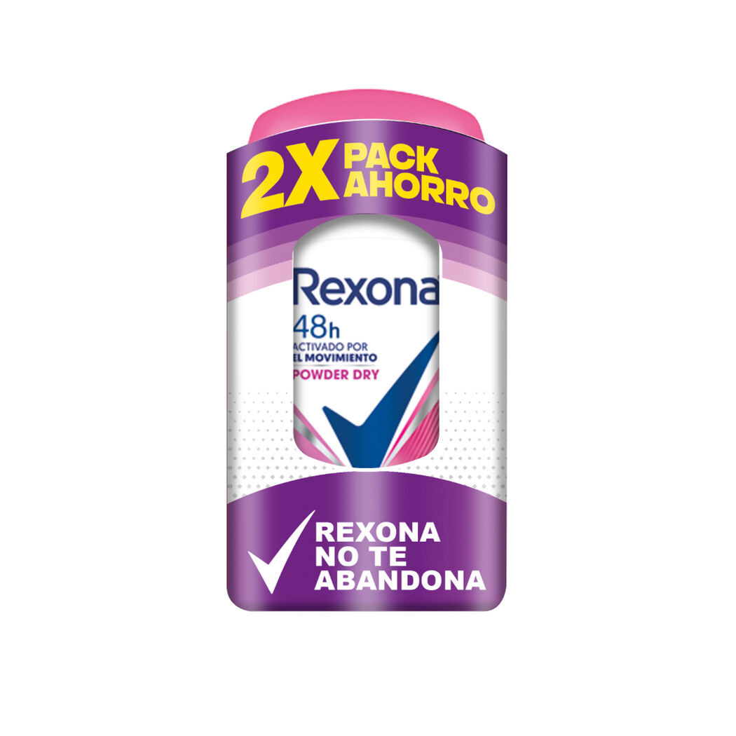 Pack 2 Rexona Desodorante Barra Powder 50G, , large image number 1