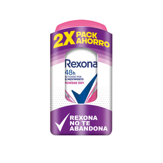 Pack 2 Rexona Desodorante Barra Powder 50G, , large image number 1