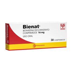 Betahistina LP Bienat 16 mg x 30 Comprimidos