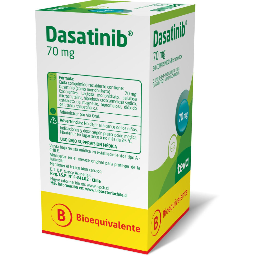 Dasatinib 70 mg x 60 comprimidos, , large image number 1