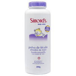 Talco Simonds Polvo Fécula Lavanda Manzanilla 200 g