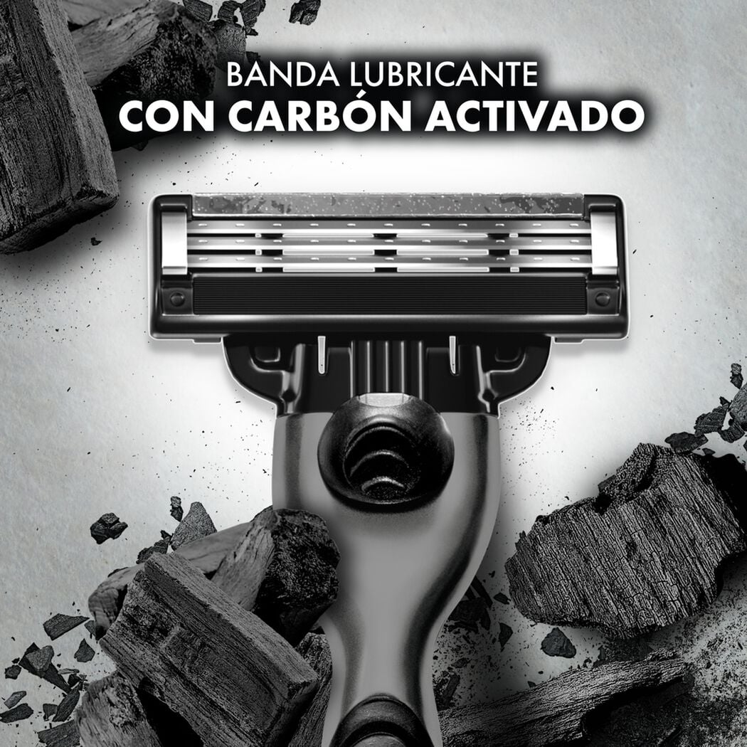 Repuesto M&aacute;quina de Afeitar Gillette Mach3 Carbono 4 un, , large image number 3