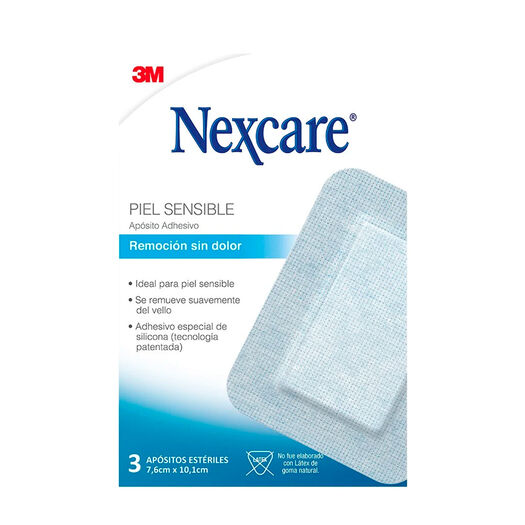 Apósito Remoción sin Dolor 3 un. Nexcare, , large image number 0