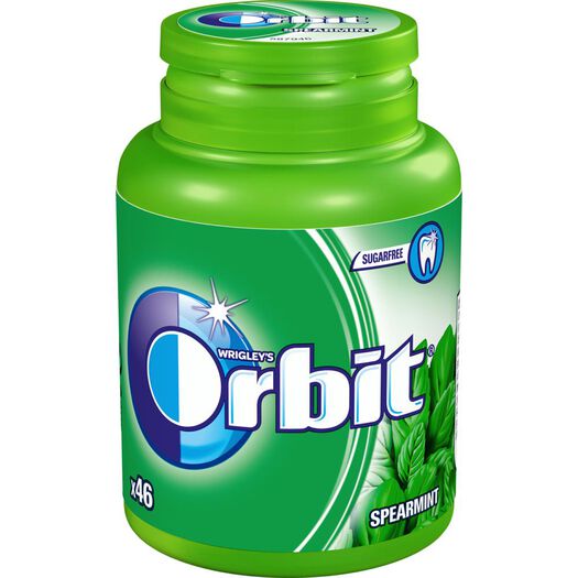 CHICLE ORBIT BOTELLA 14UN., PEPERMINT, , large image number 0