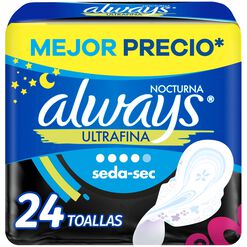 Toalla Higi&eacute;nica Always Ultrafina Nocturna Seca 24 un
