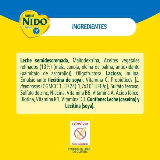 Leche en polvo Nido Etapa 5+ Semidescremada 1350g, , large image number 4